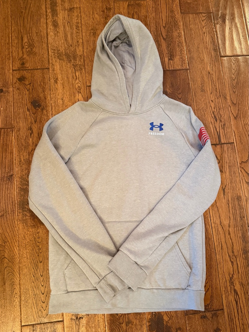 Under Armour Freedom Light Gray Hoodie Youth XL